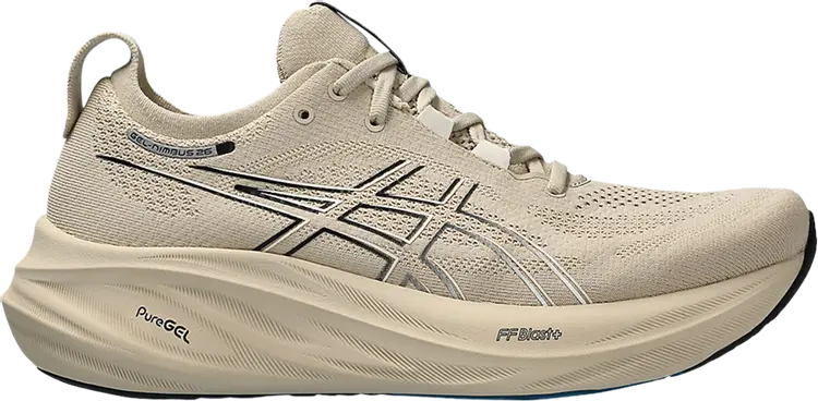 

Кроссовки Gel Nimbus 26 'Feather Grey Black', загар, Серый, Кроссовки Gel Nimbus 26 'Feather Grey Black', загар