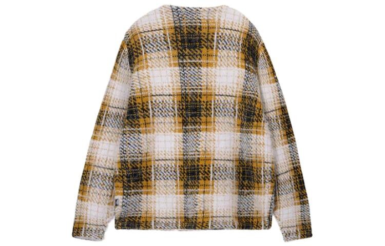 SS23 Кардиган в мохнатую клетку Stussy, цвет Gold — фото 2
