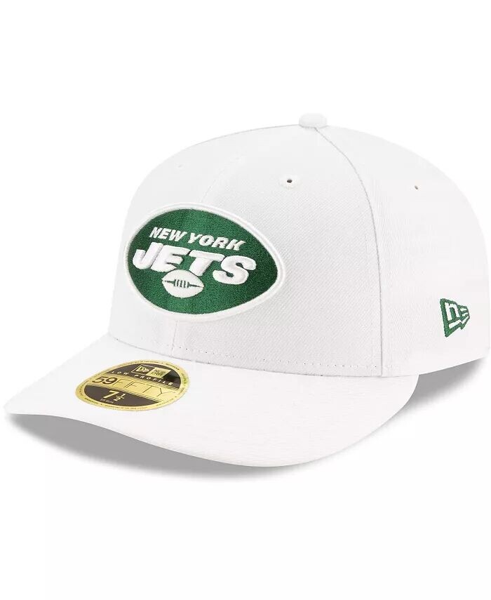 

Мужская белая приталенная шляпа New York Jets Historic Omaha Low Profile 59FIFTY New Era, белый
