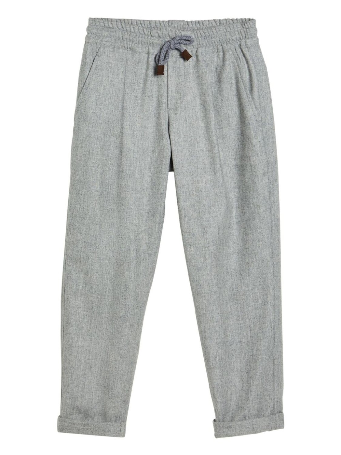 

Brunello Cucinelli Kids спортивные брюки с завязками на талии, серый