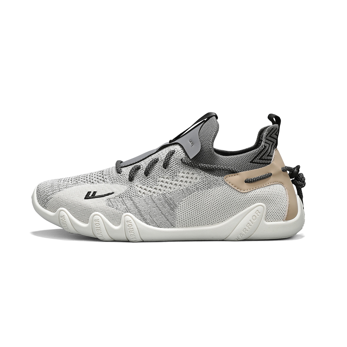 

Износостойкие, дышащие, легкие, низкие повседневные туфли для мужчин WARRIOR, Beige Light Gray Gray