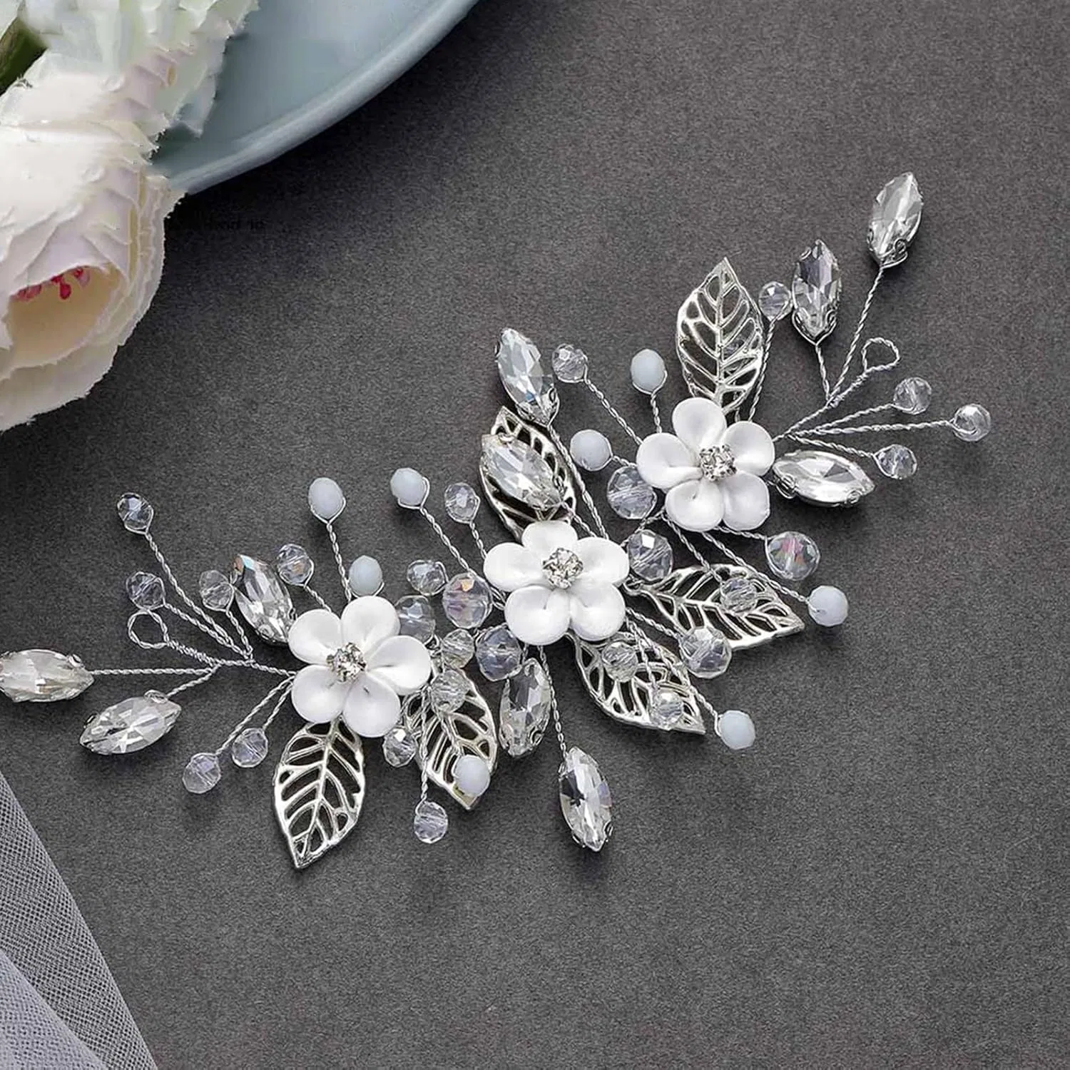 Свадебное украшение для волос «Flower Wedding Hair Vine» Brateuanoii — фото 3