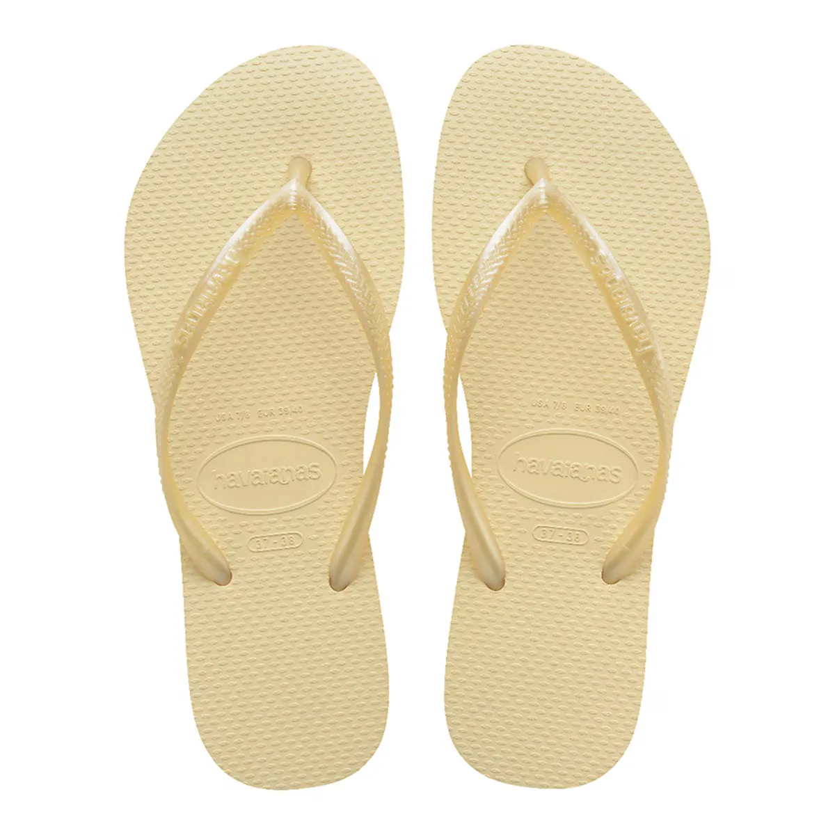 Женские шлепанцы Hav. Тонкий масляный крем 412 Havaianas, натуральный