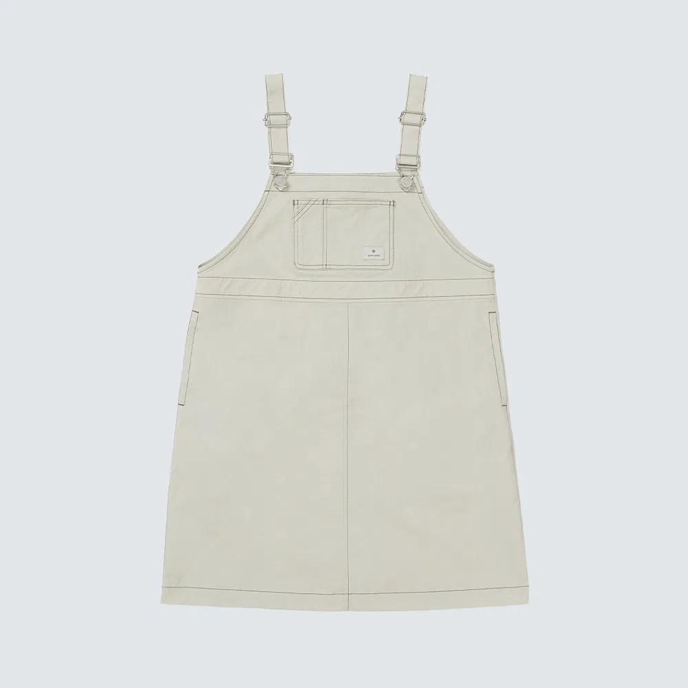 Детское платье-комбинезон оверсайз, светло-бежевое, от Snowpeak Apparel Kids — фото 2
