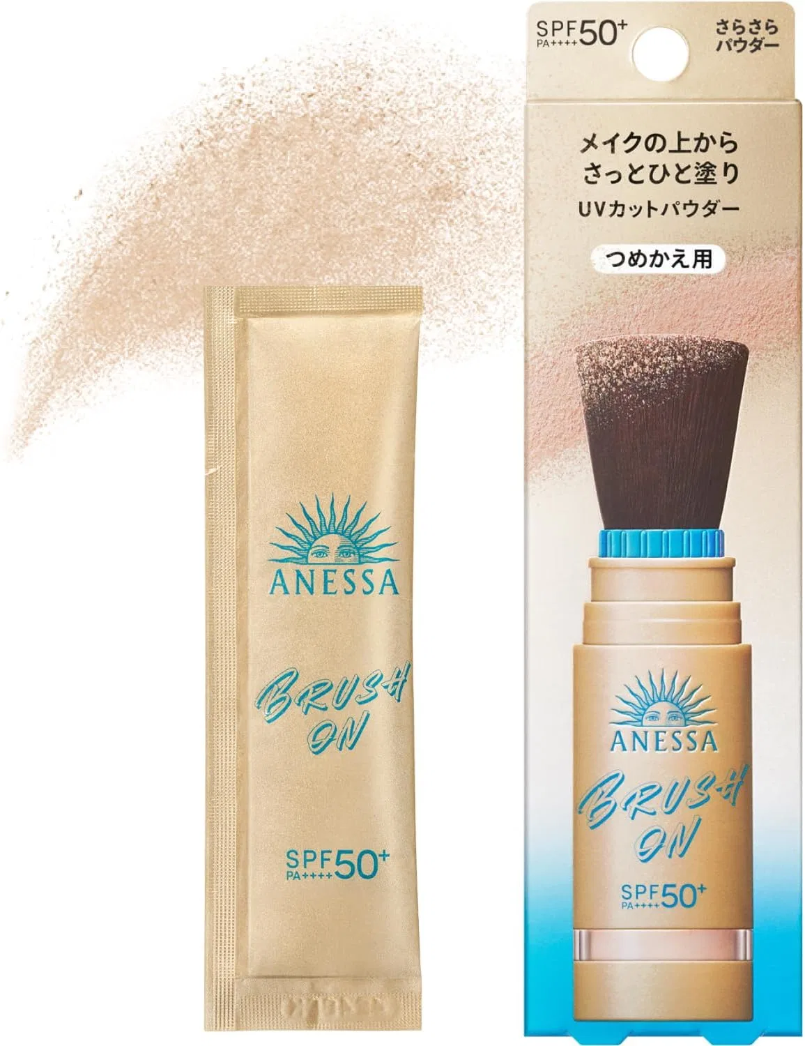 Солнцезащитная пудра-рефилл Anessa Perfect UV Brush-on Powder, 3 г, полуматовая