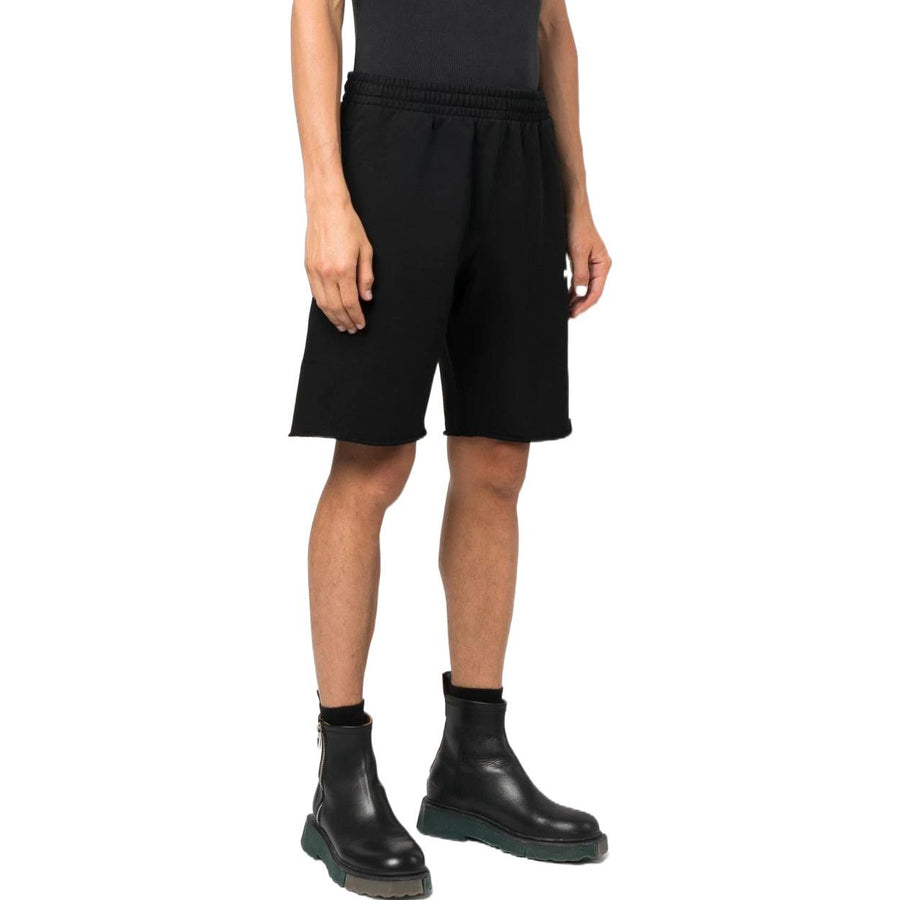 Спортивные шорты Men's Off-White FW22 Solid Color Logo Printing Elastic Waistband Sports Shorts Ordinary Version Black — фото 4