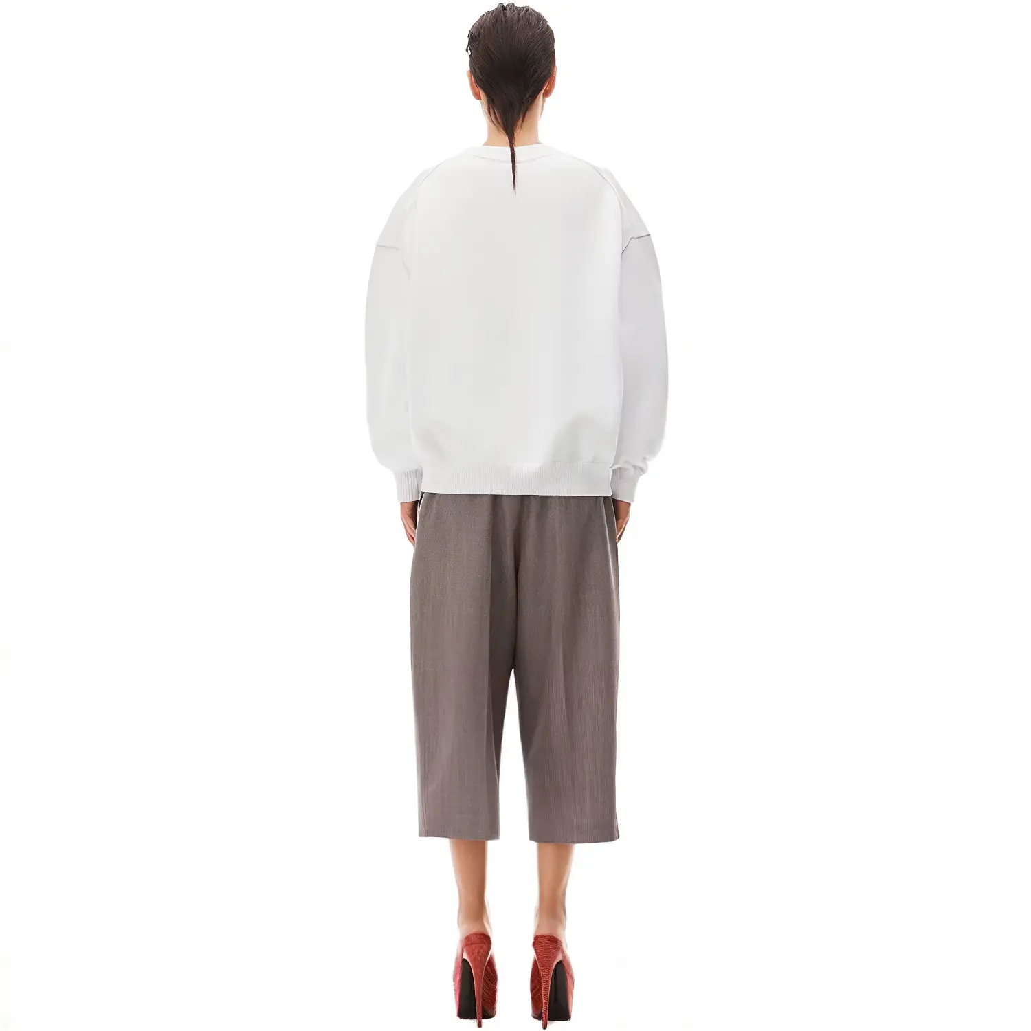 Футболка с принтом, круглый вырез, свитшот Alexander Wang, белый — фото 4