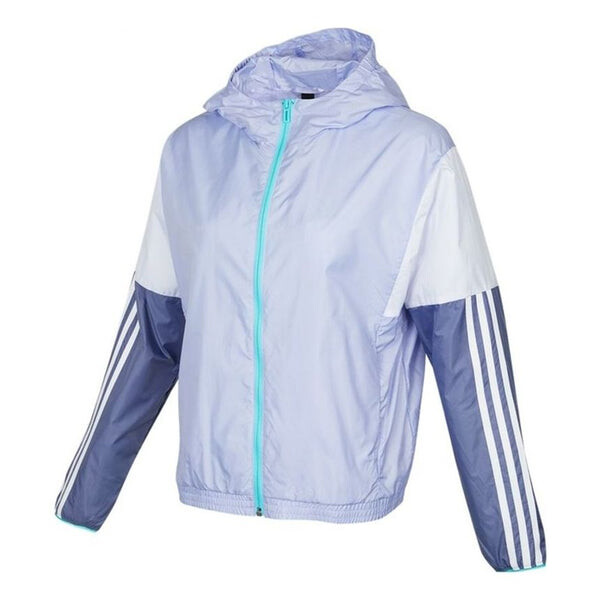 

Куртка (WMNS) adidas Fi W Wb Color Contrasting Colors Woven Sports Hooded Jacket Light Purple, фиолетовый