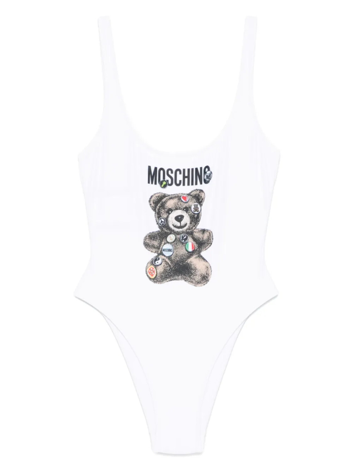 

Moschino купальник с принтом Teddy Bear, белый