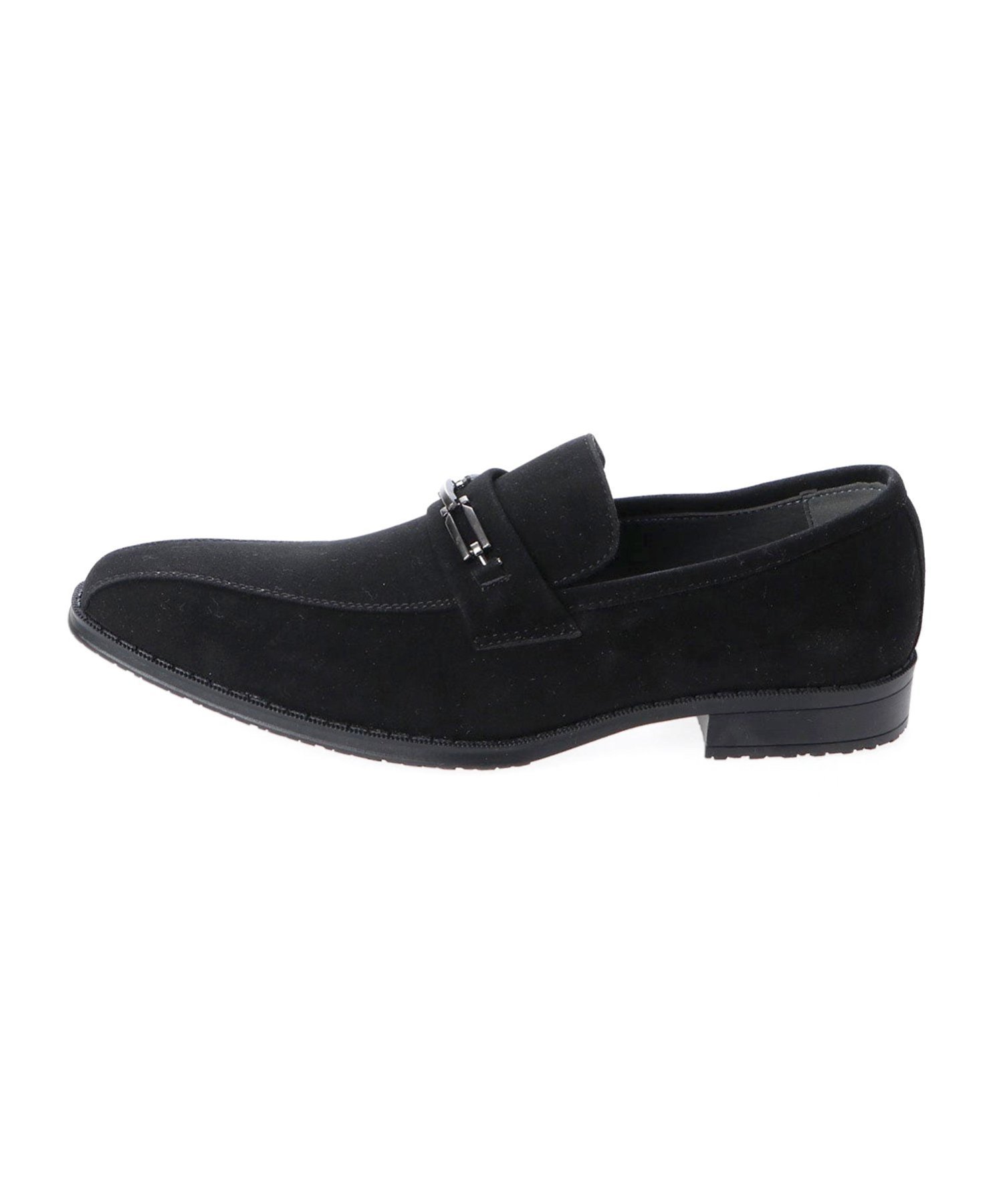 Легкие, нескользящие лоферы для делового стиля в офисе 2716 Aaa+, Black suede — фото 2