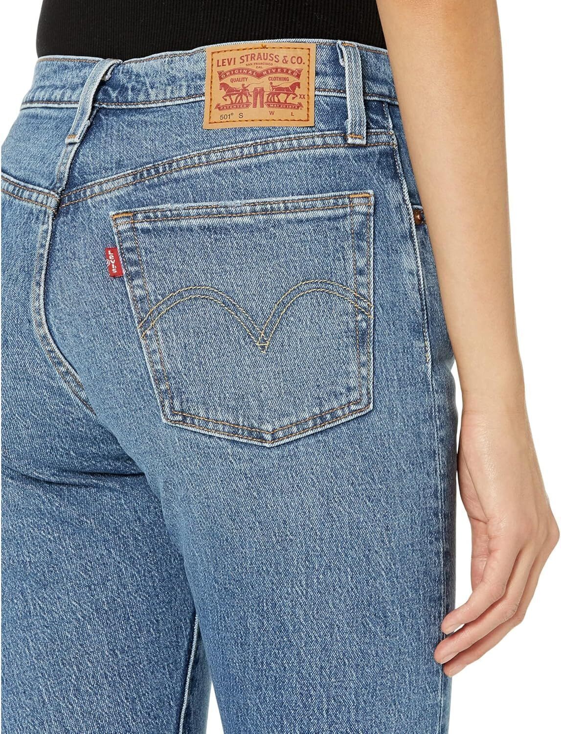 Женские узкие джинсы Levi's 501, Medium Indigo Worn In — фото 4