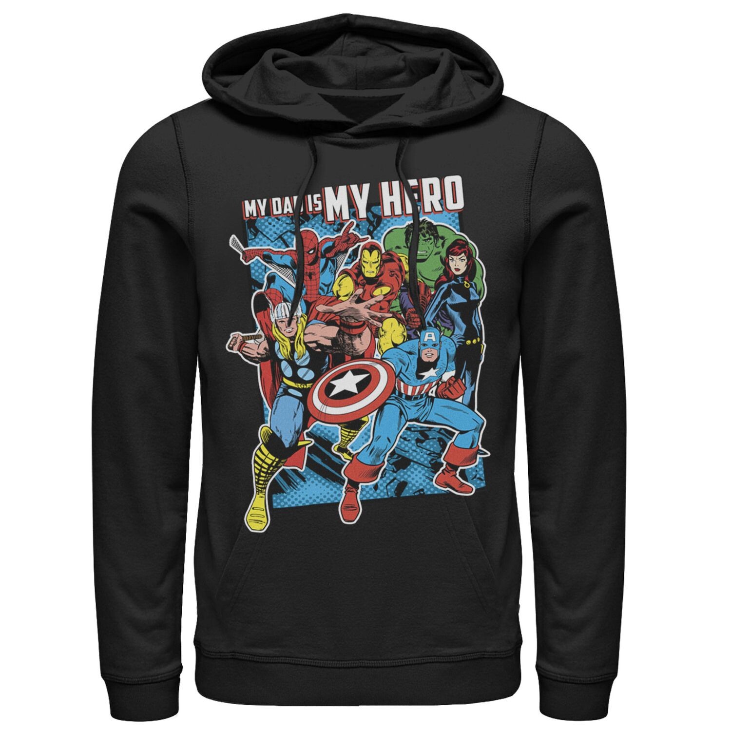 

Мужская толстовка с капюшоном Marvel Heros My Dad My Hero на День отца Licensed Character