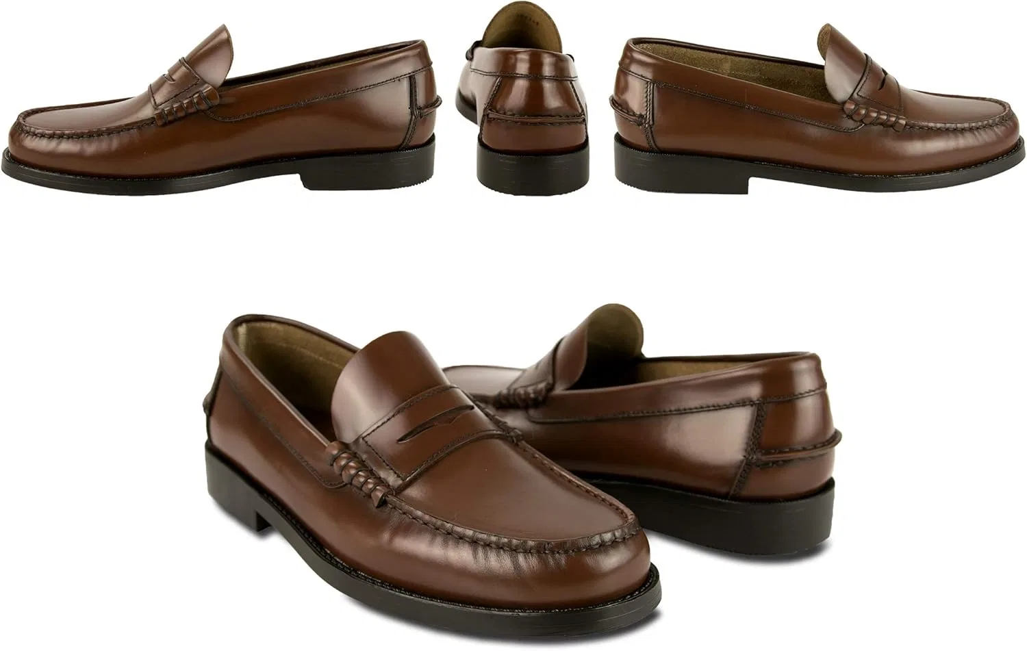 Мужские туфли Zerimar Castilian больших размеров | Мужская кожаная обувь Castellanos | Элегантная мужская обувь | Кожаные мокасины с маской | Мужские лоферы с кисточками, Leather Brown — фото 4