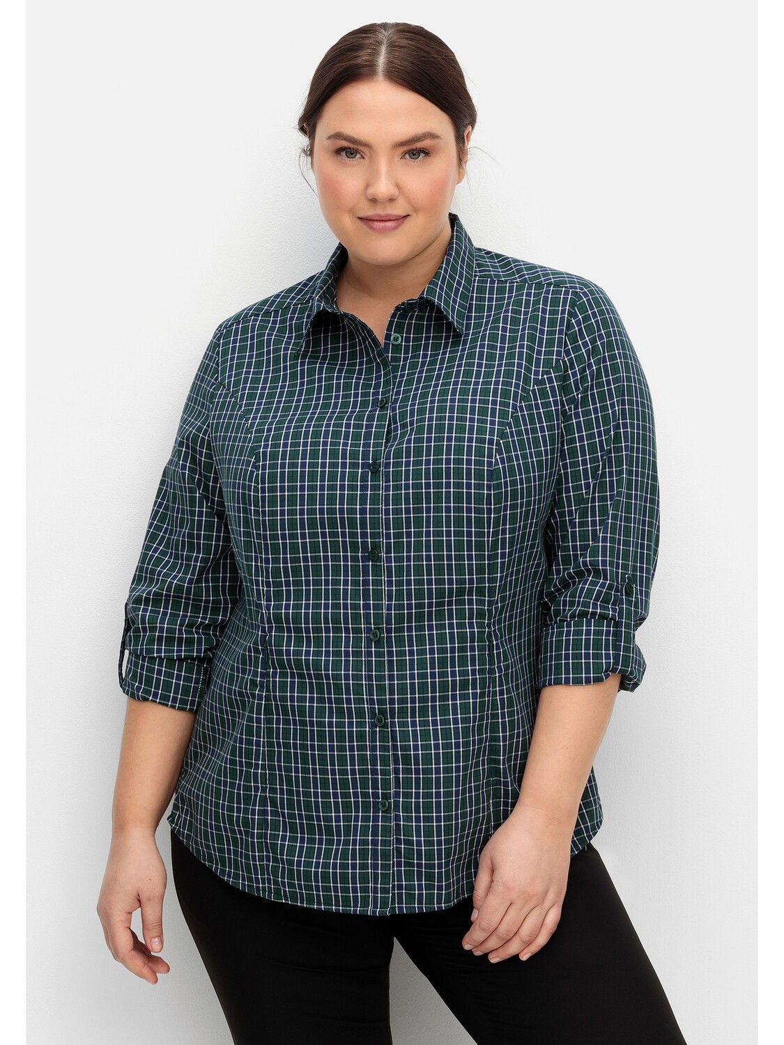 

Блуза sheego Funktions, цвет tiefgrün gemustert