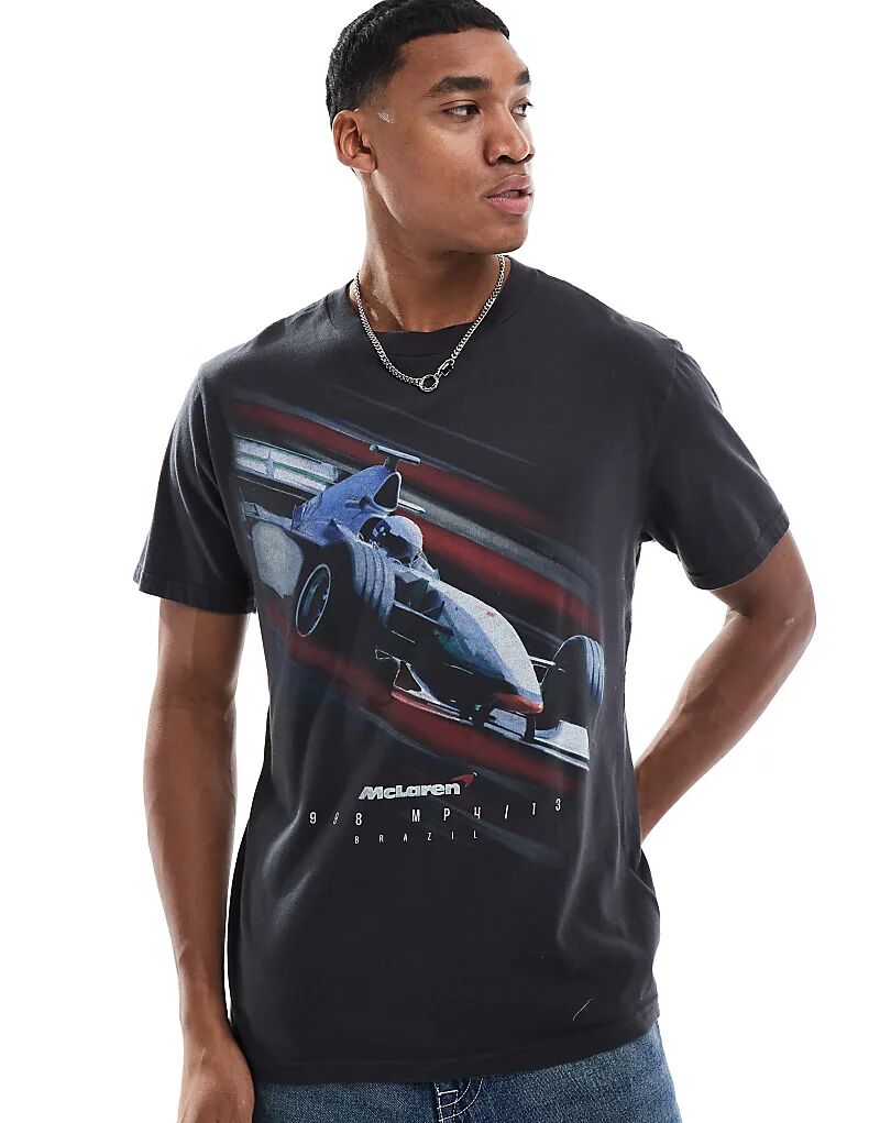 

Футболка с мотивом McLaren черного цвета Hollister