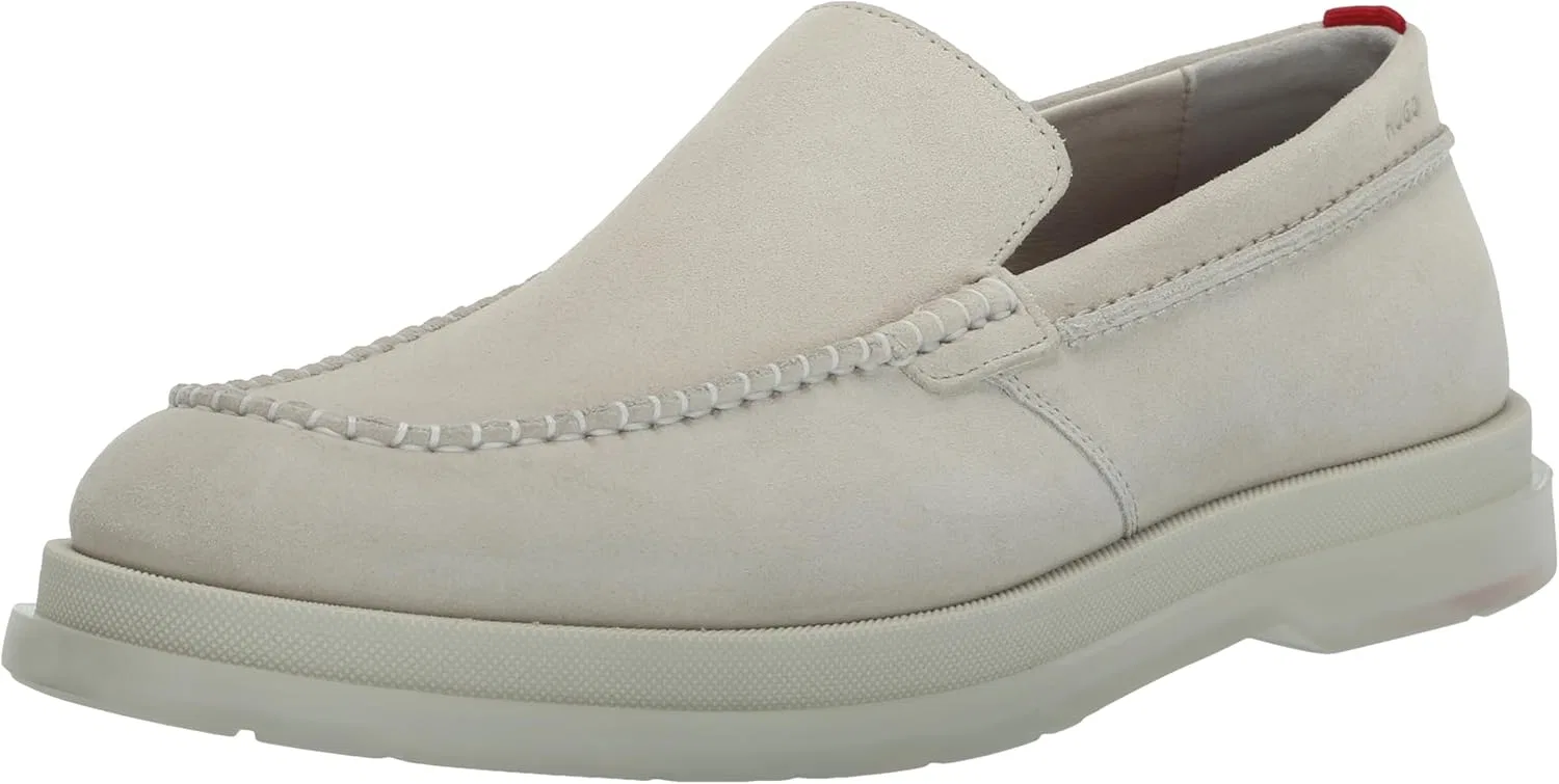 Лоферы замшевые HUGO, Almond Milk