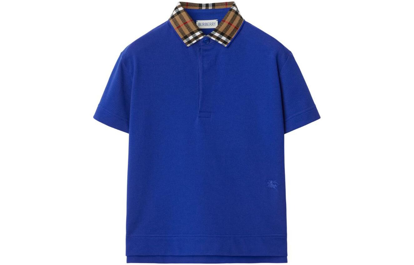 

Детская рубашка-поло Burberry, цвет Blue