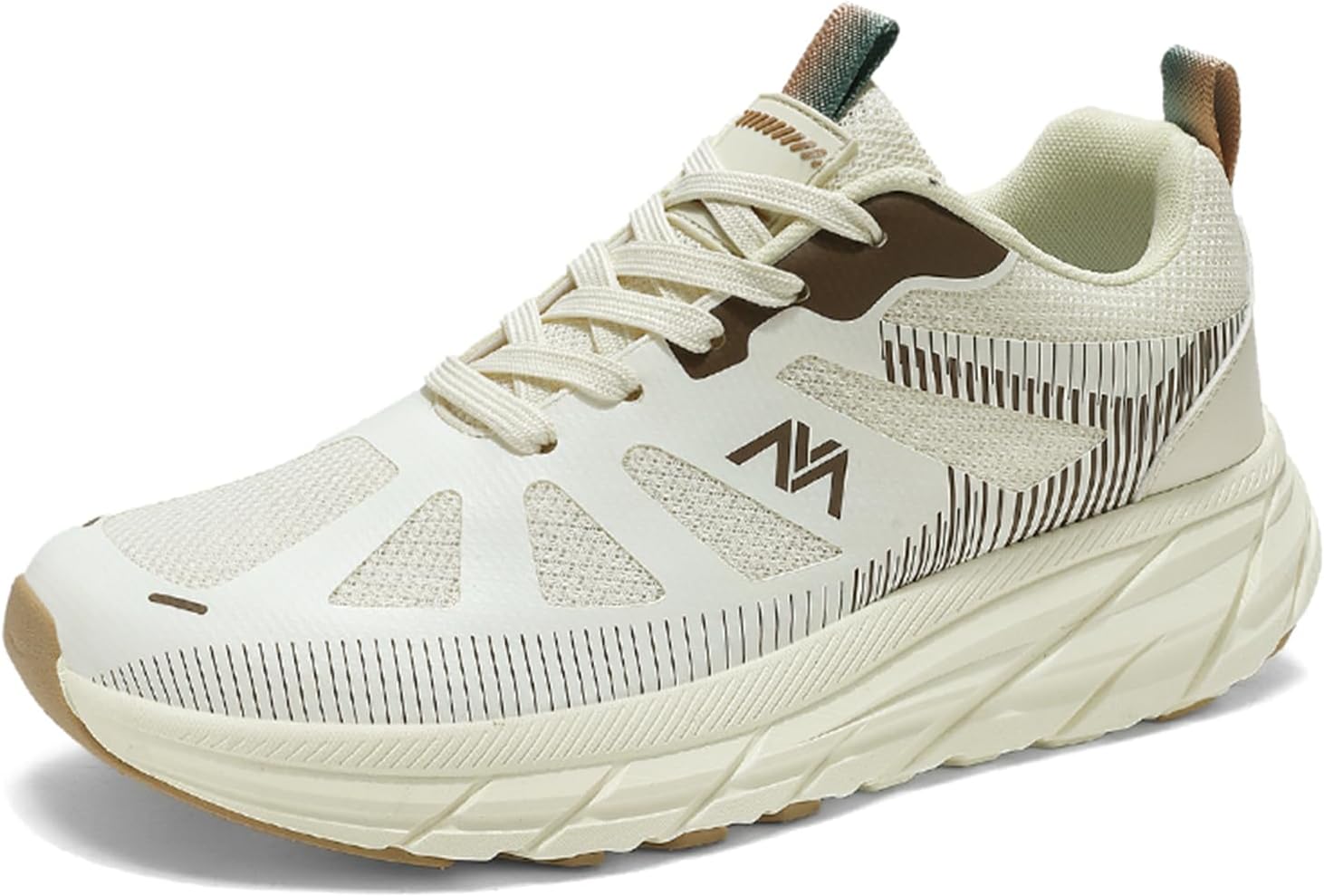 

Мужские кроссовки без шнурков для ходьбы, комфортные для бега, дышащие, с нескользящей подошвой, для тренировок и кросс-тренинга, модные спортивные кеды Dacnakby, бежевый