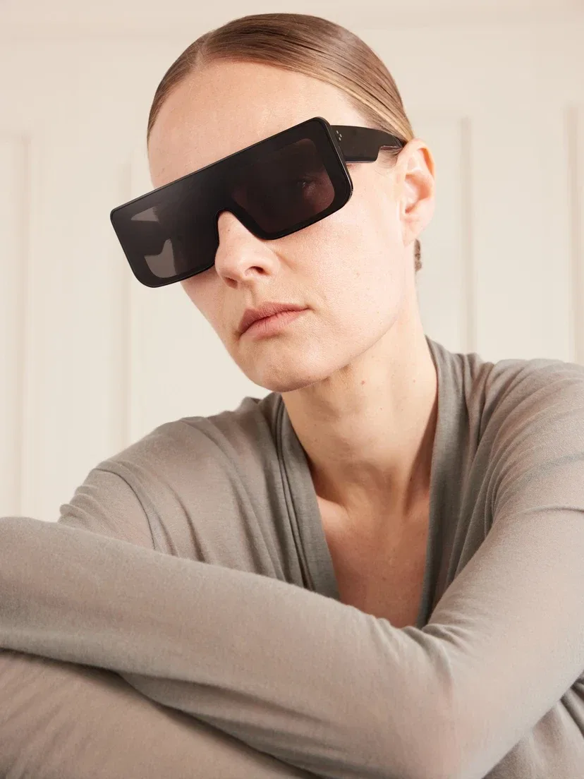 Квадратные солнцезащитные очки Documenta Rick Owens, черный — фото 2