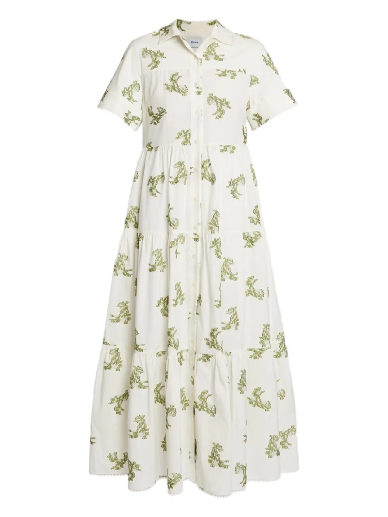

ERDEM платье-рубашка с короткими рукавами, белый