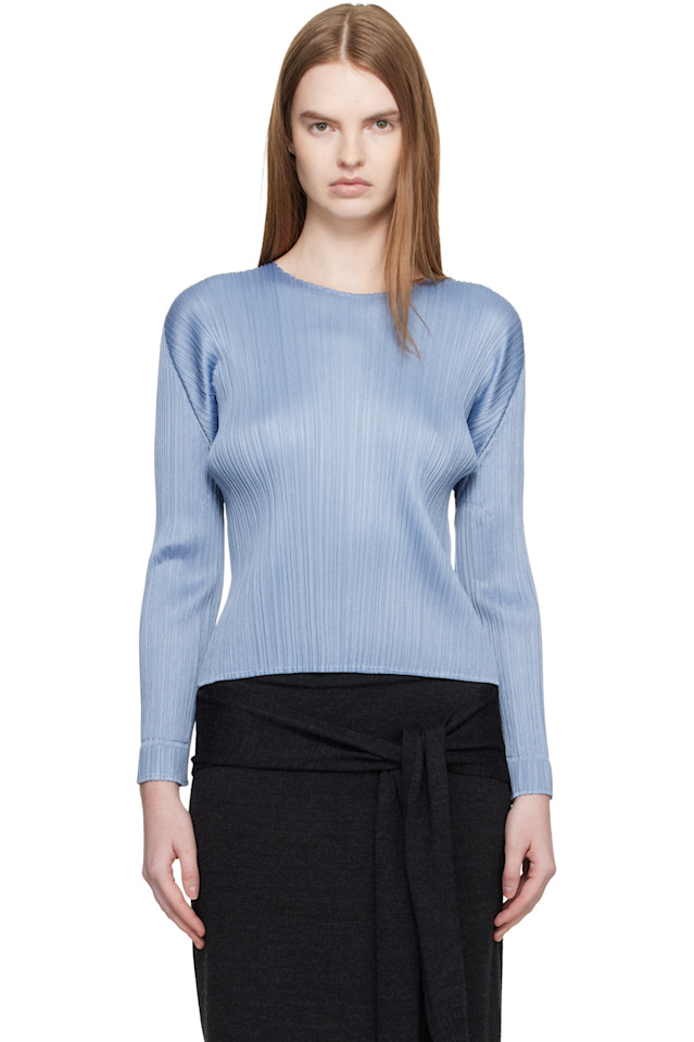 

Pleats Please Issey Miyake Синие цвета месяца, декабрьская блузка