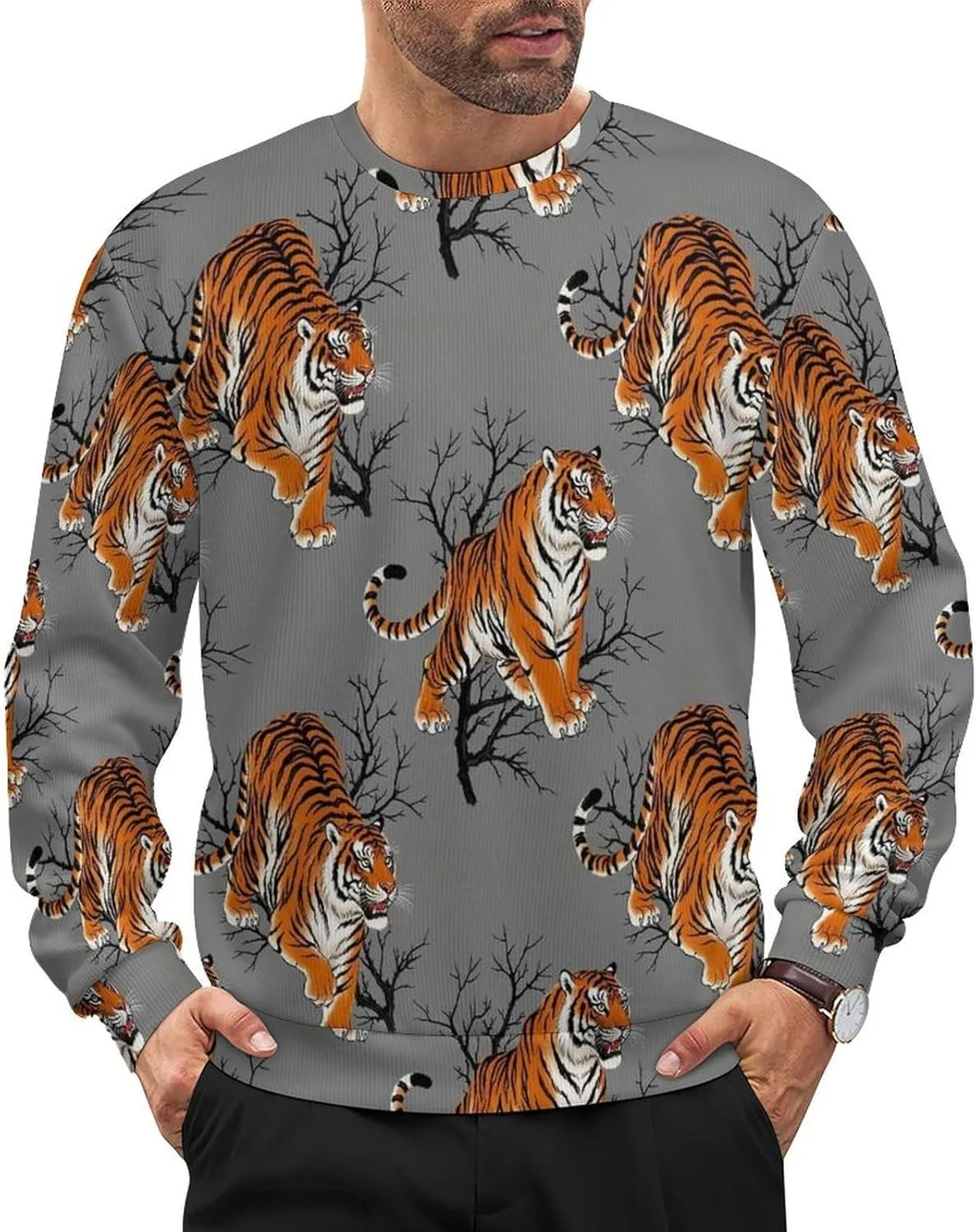 

Мужской свитер с длинным рукавом, мягкий и свободный Meaudiwes