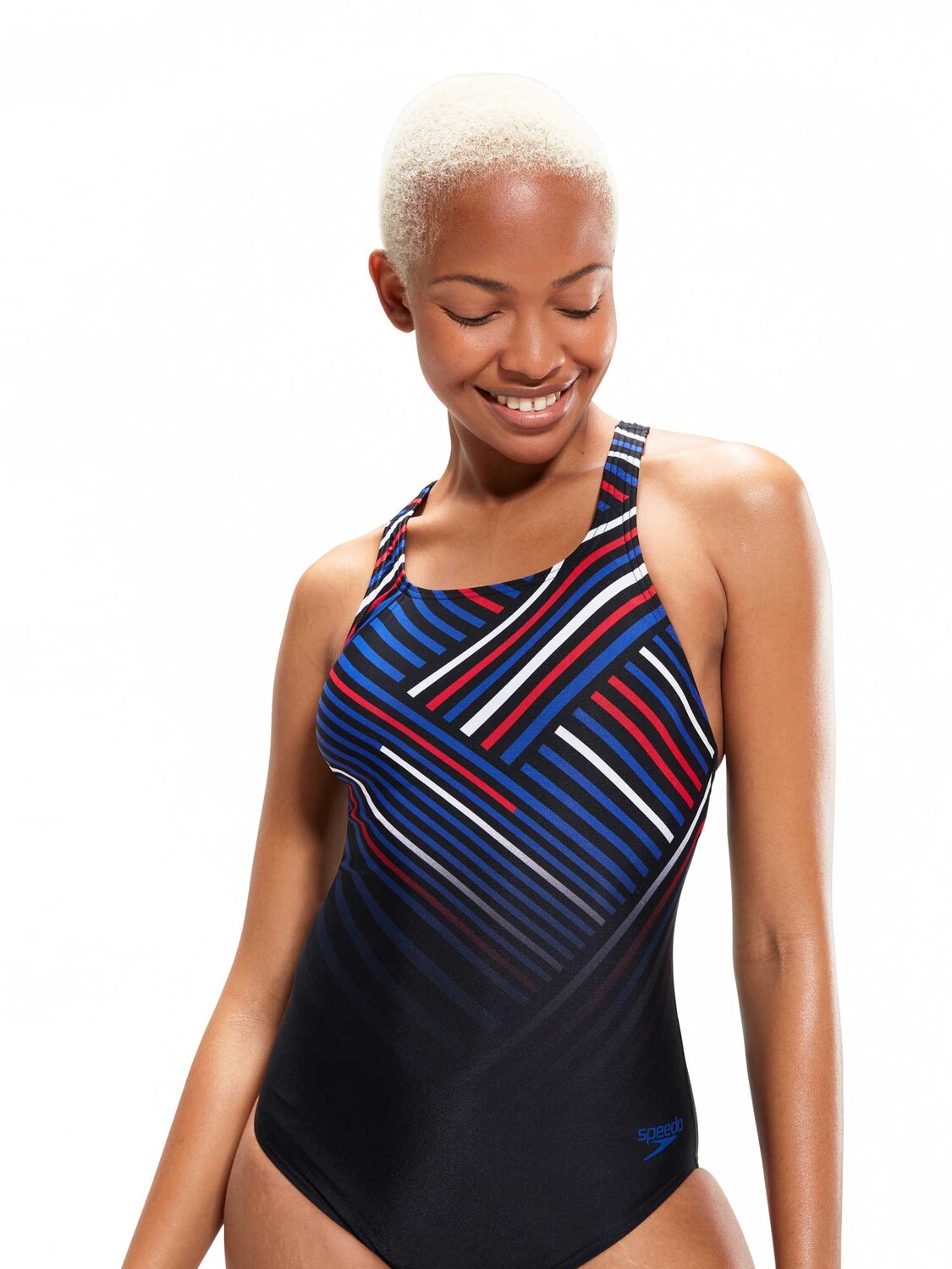 

Цельный купальник Speedo WOMENS DIGITAL PRINTED MEDALIST, черный