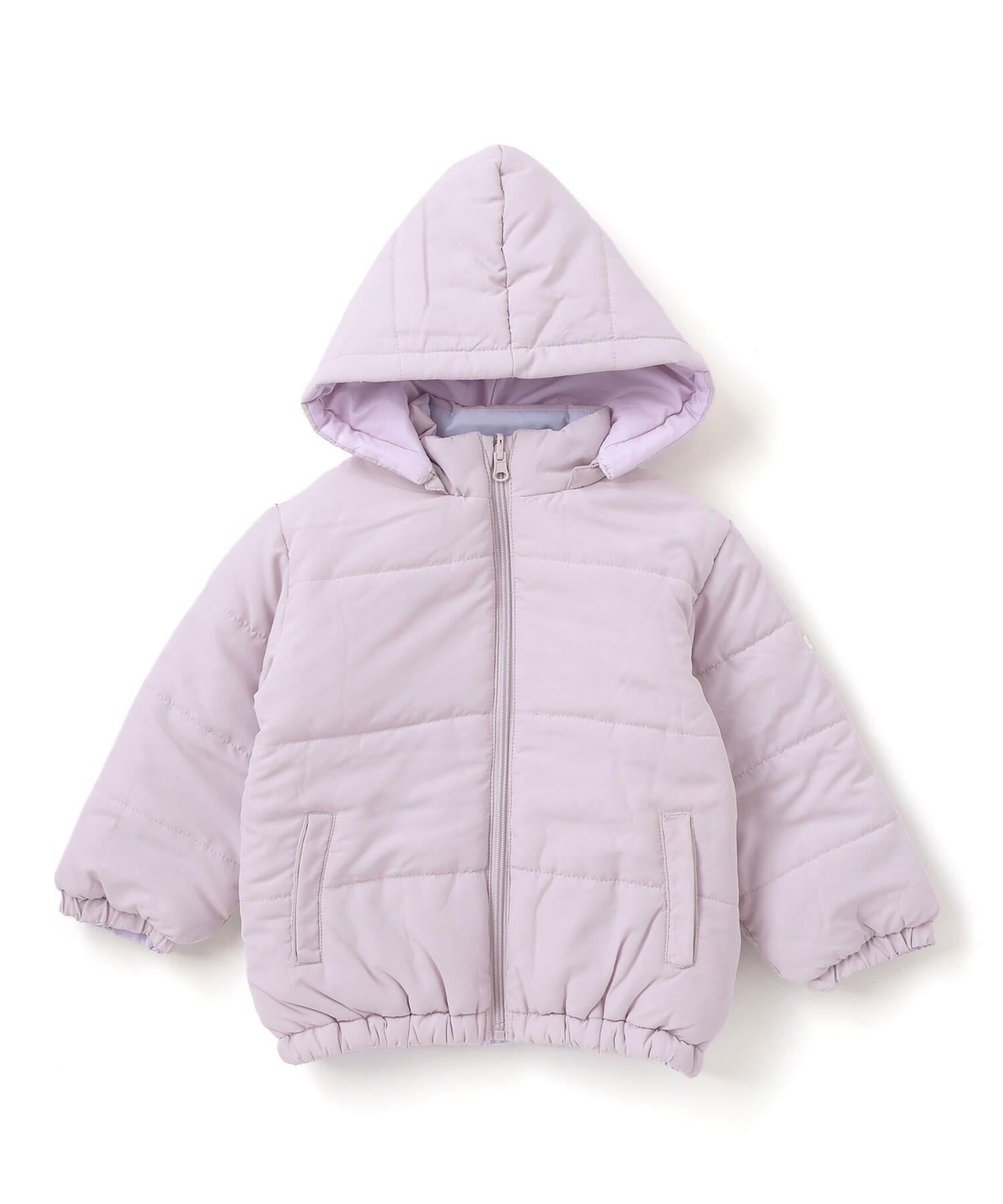 Двустороннее пальто с однотонным принтом (80–130 см) SLAP SLIP, Purple x Purple — фото 2