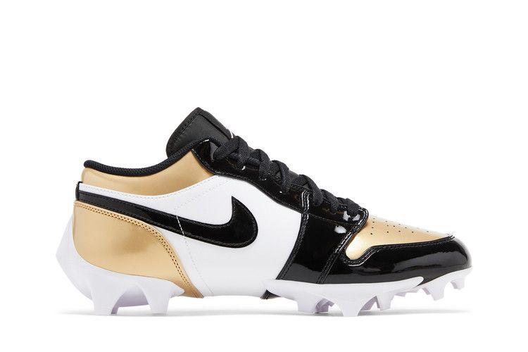 Бутсы Air Jordan Jordan 1 Low TD Cleat 'Gold Toe', золотой — фото 2