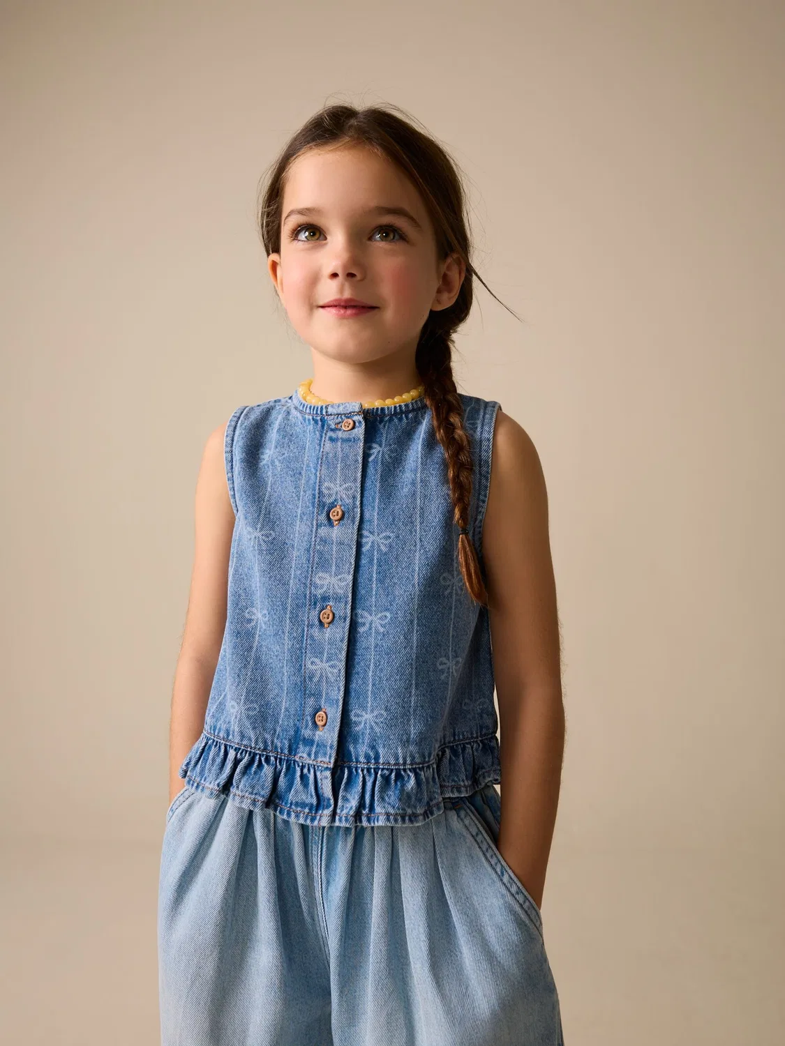 Жилет Next, Blue Denim/Light Blue — фото 3
