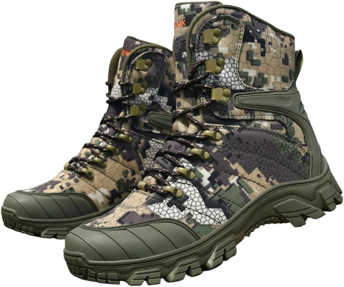 

Мужские легкие тактические боевые ботинки Adornosbt с боковой молнией и противоскользящей подошвой, зеленый