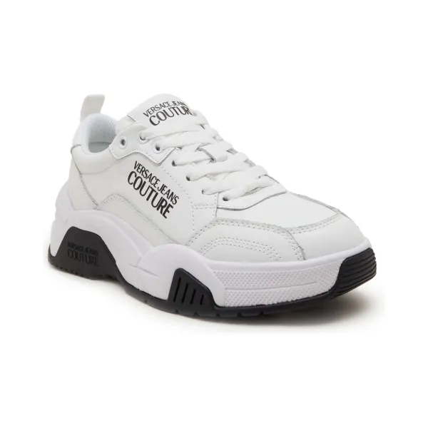 Кожаные кроссовки Versace, белый