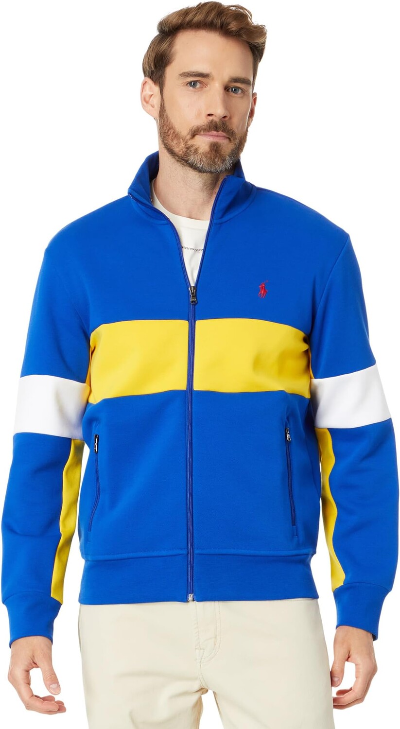 

Куртка Polo Ralph Lauren Double-Knit Track Jacket, цвет Pacific Royal Multi
