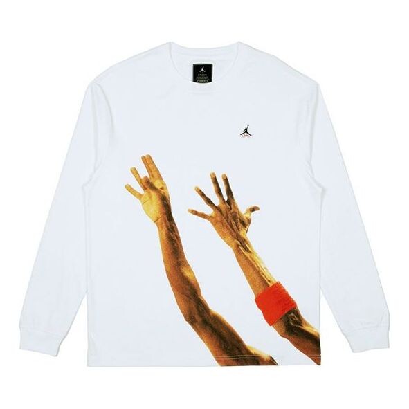 

Футболка x union la the j футболка с длинным рукавом Air Jordan, белый