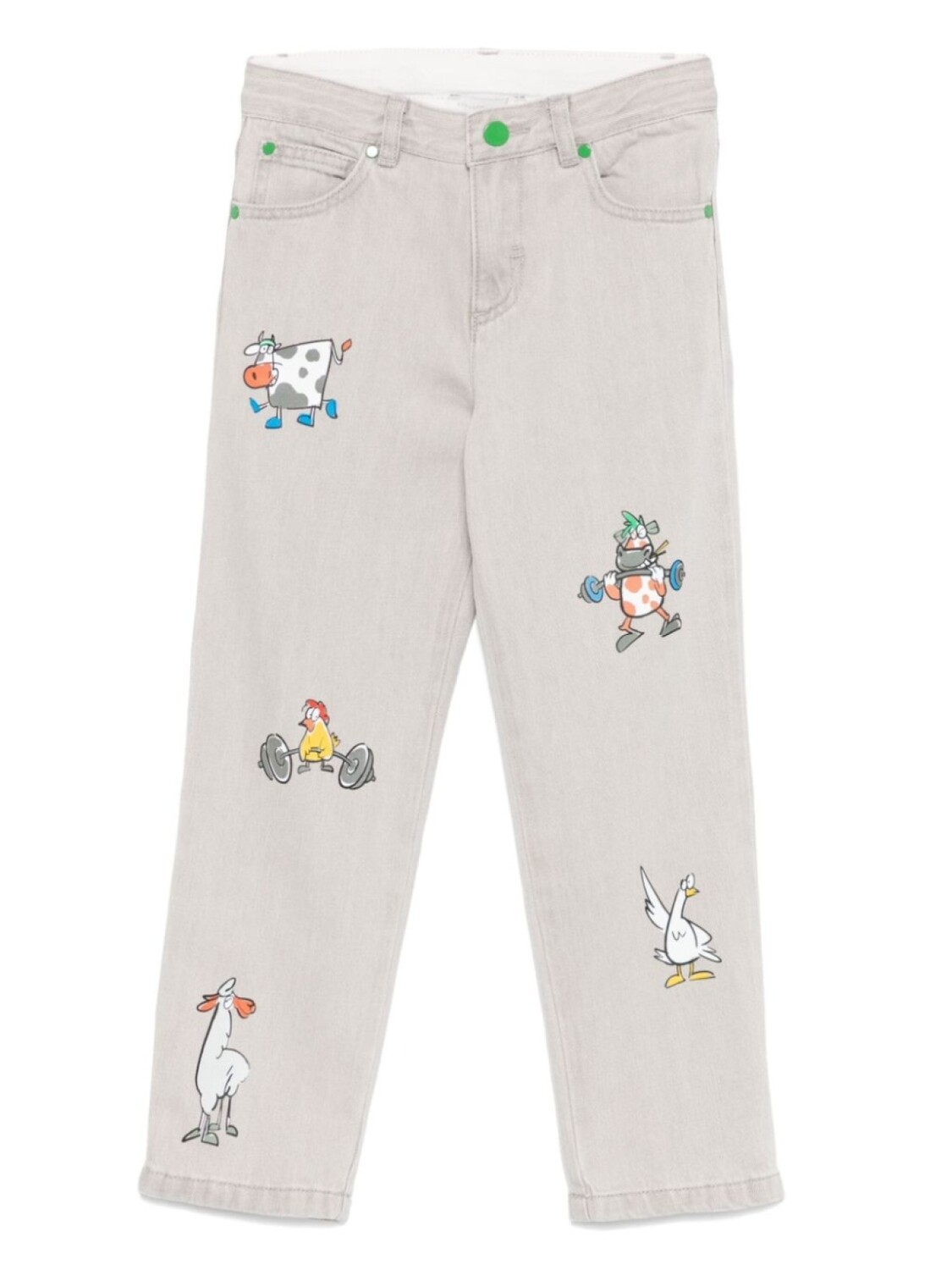 

Stella McCartney Kids джинсы с принтом, серый