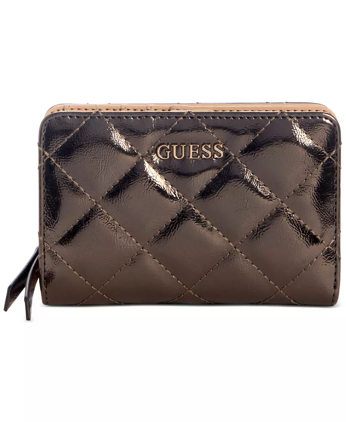 

Стеганый французский кошелек Tinsley GUESS, серебряный