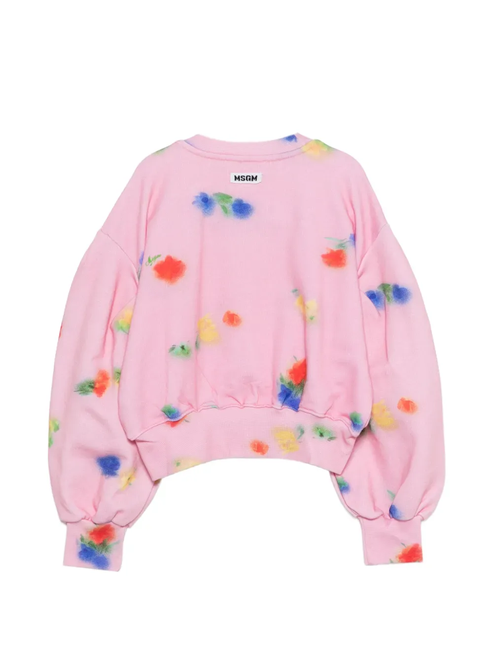 Толстовка с цветочным принтом MSGM Kids, розовый — фото 2