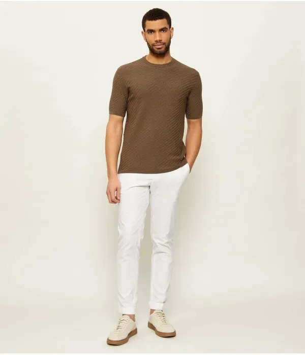 Футболка slim fit Emporio Armani, коричневый — фото 2