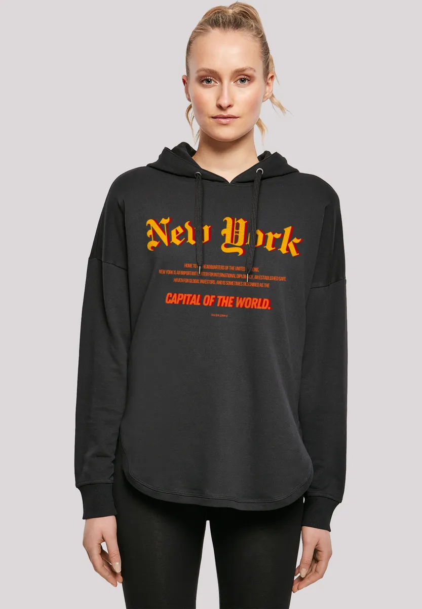 

Толстовка F4NT4STIC "New York OVERSIZE HOODIE", принт, черный