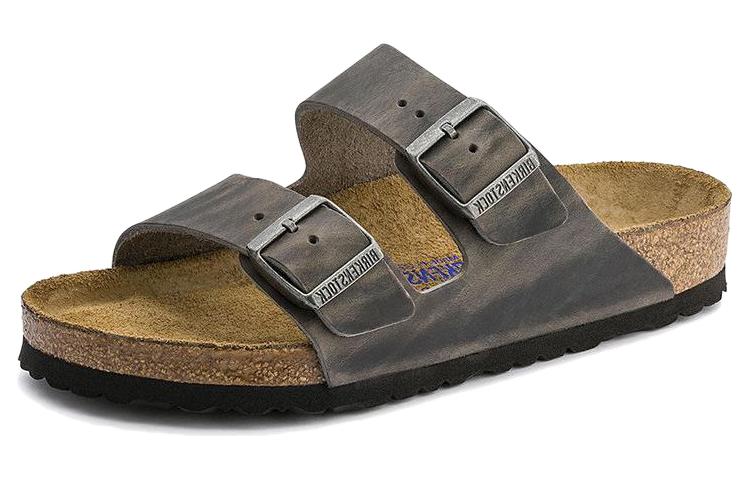 Тапочки-слайды унисекс железно-серые обычные Birkenstock, Iron Gray