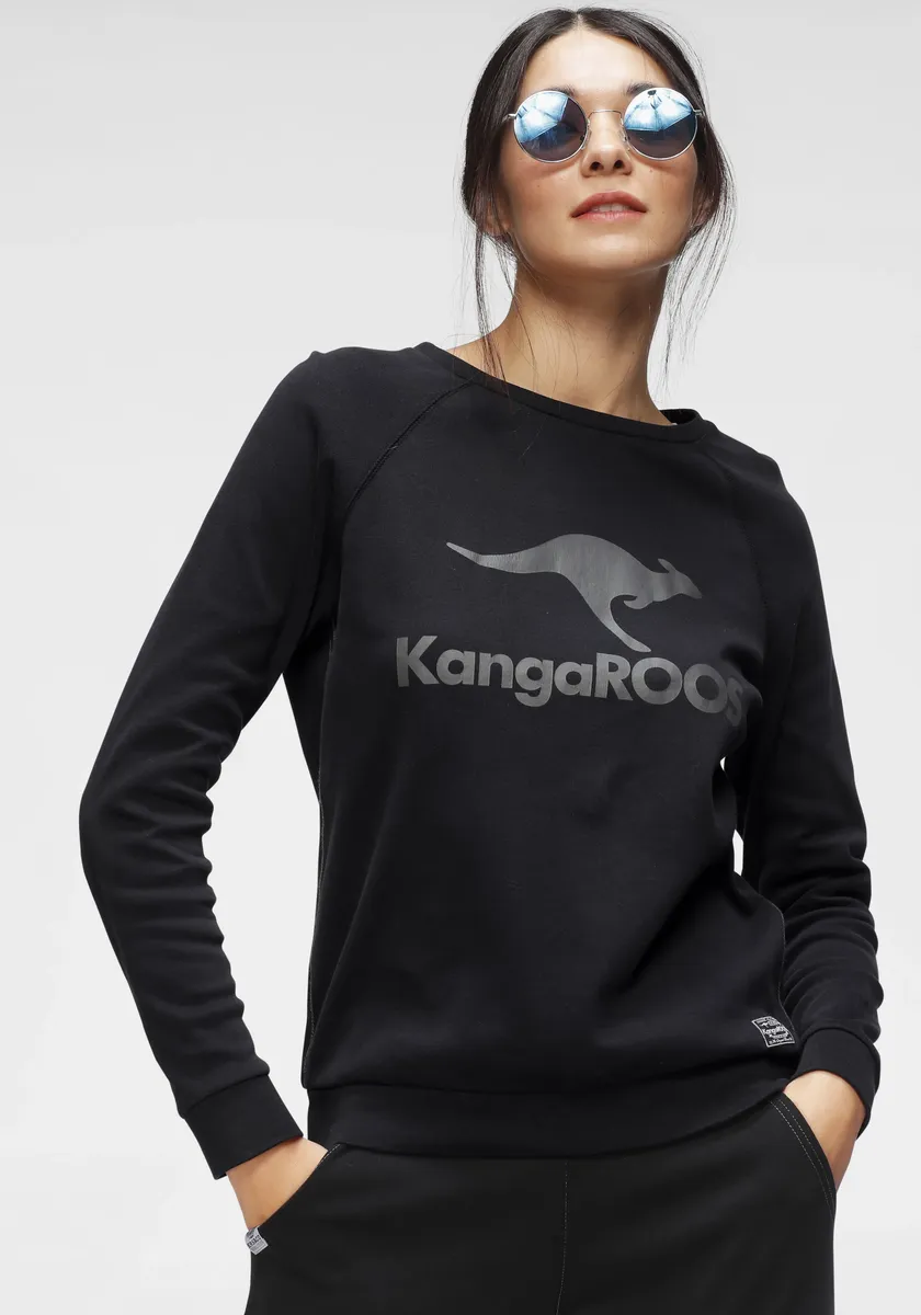 

Свитер KangaROOS с логотипом спереди, черный