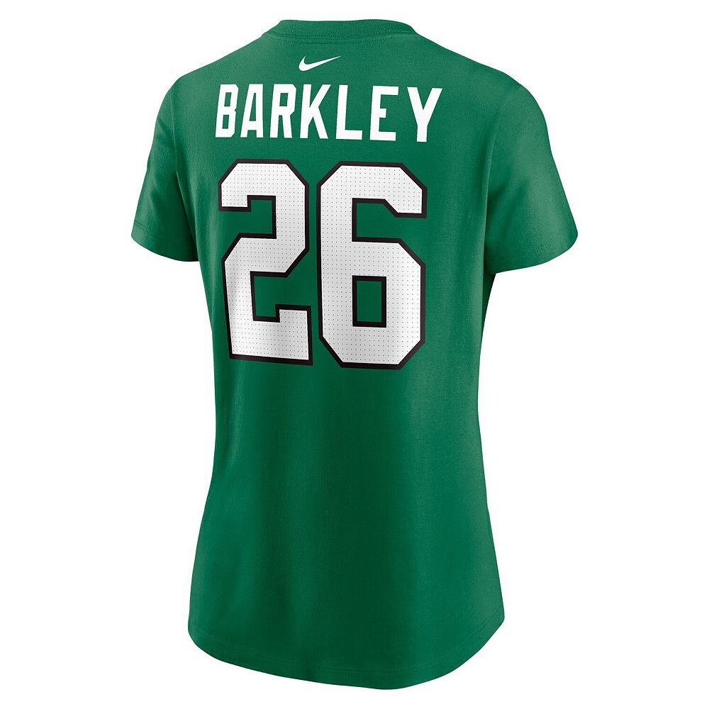 Женская футболка Nike Saquon Barkley Kelly Green Philadelphia Eagles с именем и номером игрока, цвет Eag Green — фото 4