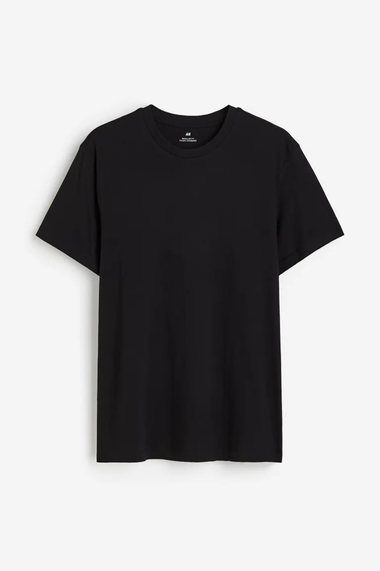 

В упаковке 5 футболок стандартного кроя H&M, черный