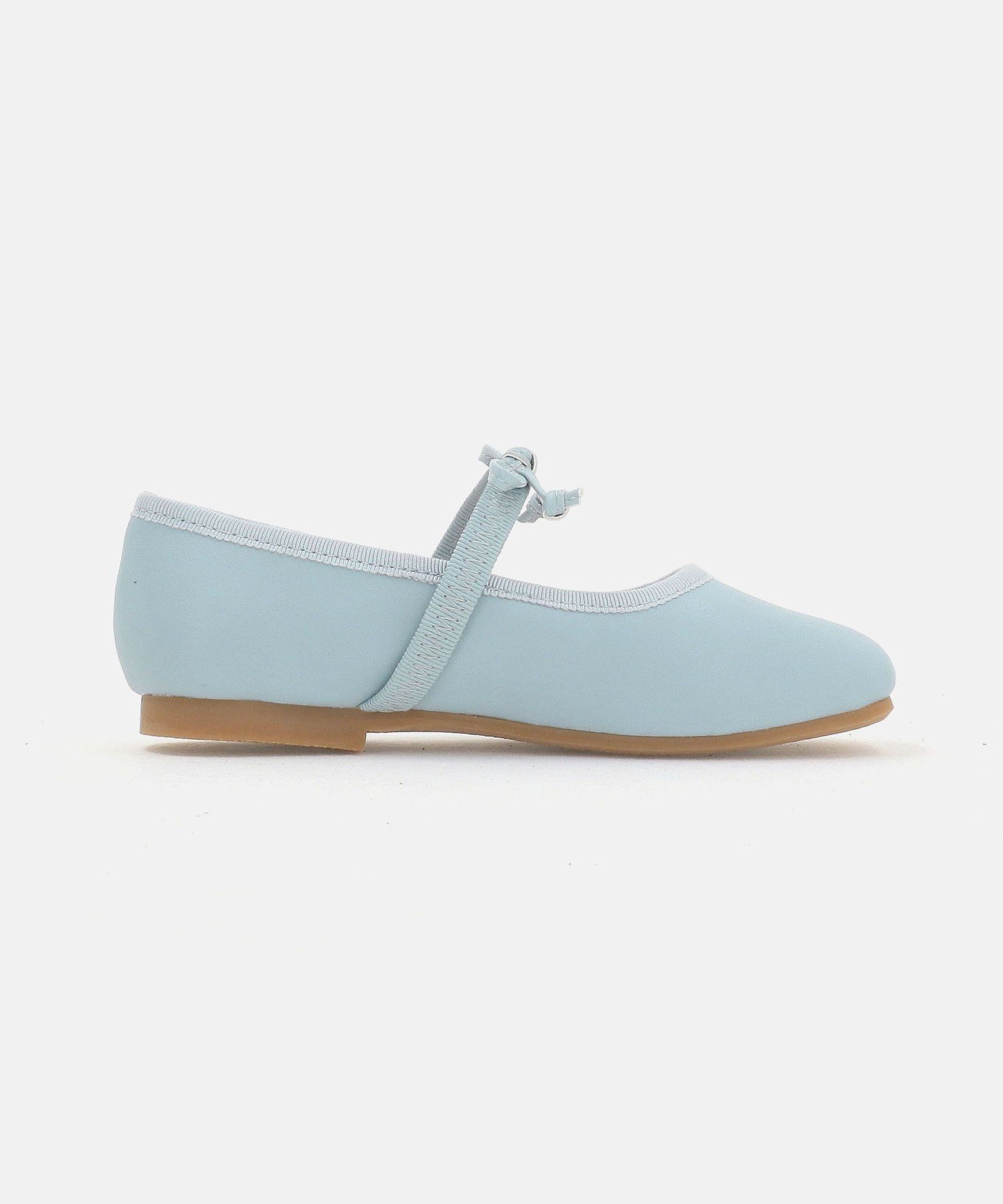 Квадратные балетки с лентами / Детские 17-23 см United Arrows Green Label Relaxing, LT.BLUE — фото 3