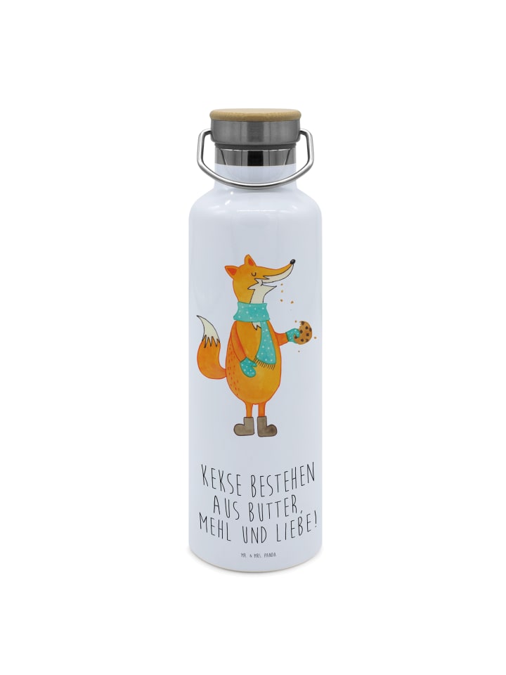

Mr. & Mrs. Panda Бутылка для воды Fox Cookie с надписью белого цвета