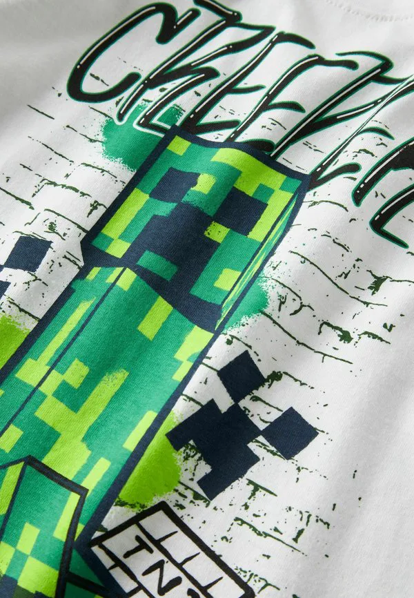 Футболка с принтом коробки nkmdi minecraft Name It, Bright White — фото 4