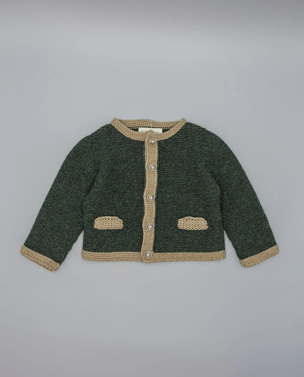 

Вязаная детская куртка австрийского типа Fina Ejerique, зеленый