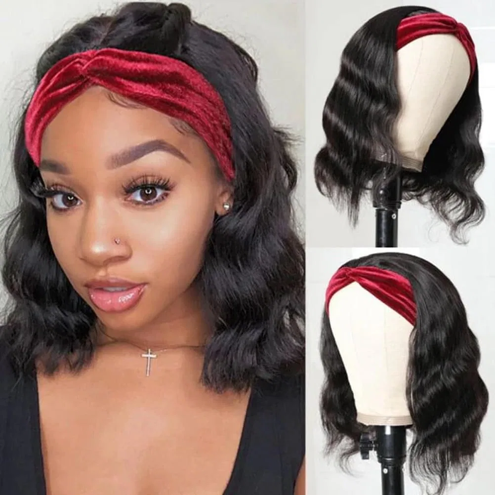 Женский парик из натуральных волос с повязкой «Body Wave» Yayahair