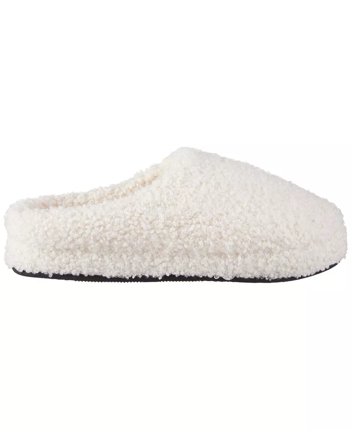 Женские тапочки Memory Foam Berber Fiona Comfort с капюшоном Isotoner Signature, белый — фото 2
