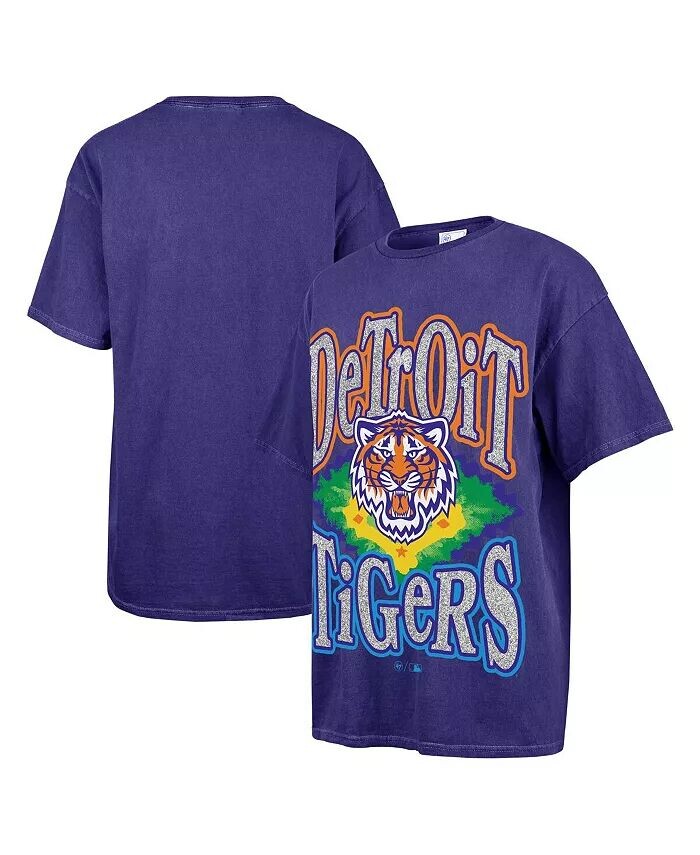 

Женская футболка бойфренда Navy Detroit Tigers Flashing Lights '47 Brand